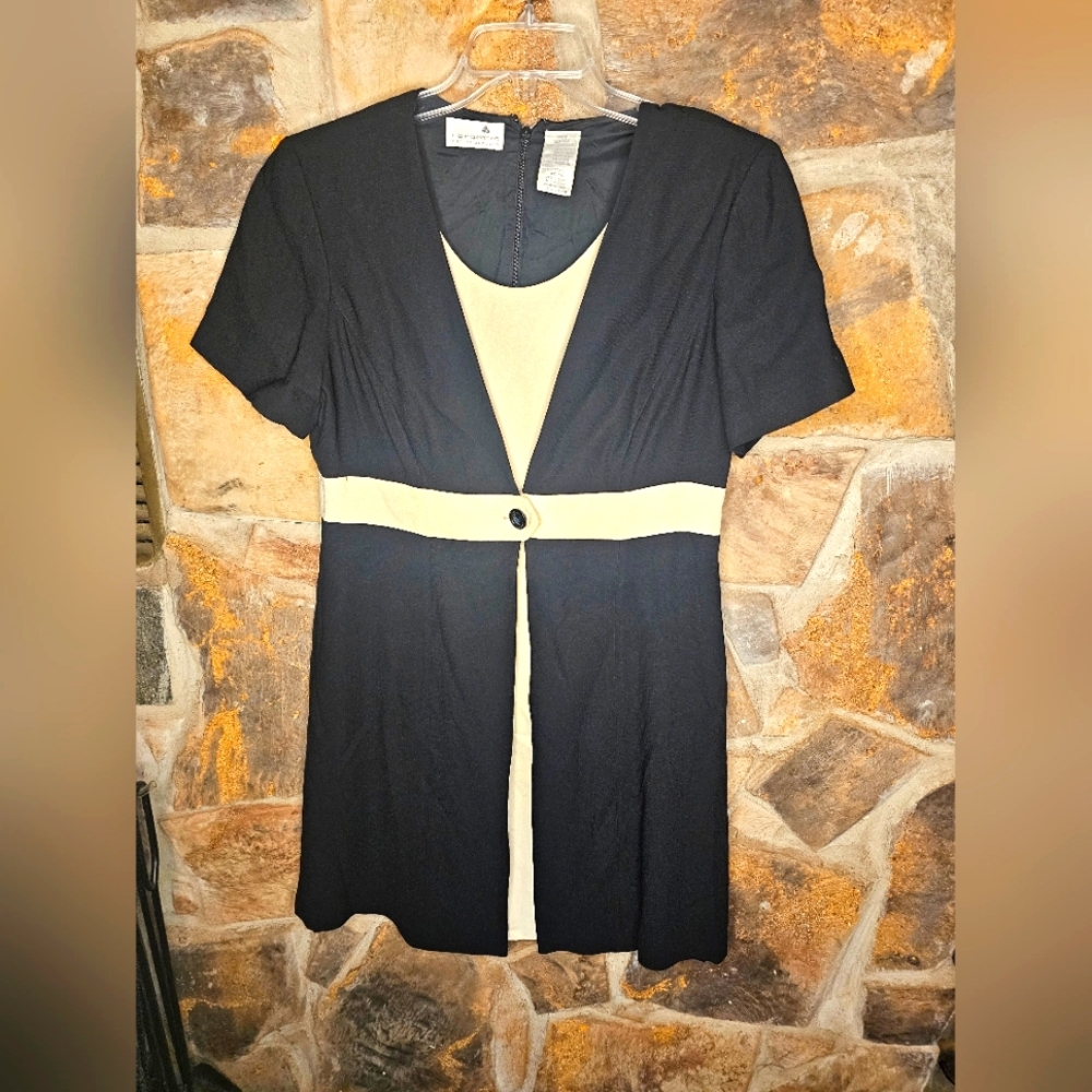 Liz claiborne black and white dress